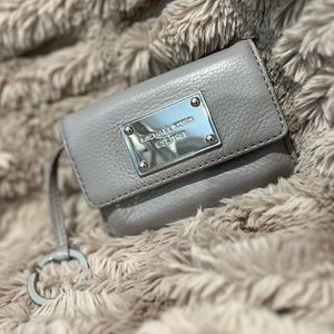Michael Kors light grey mini wallet